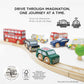 Le Toy Van London Car Set Premium Wooden Toys for Kids Ages 3 Years & Up (TV267), 7-pk