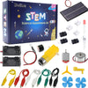 Delinx Fun Physics Science Experiment Kit: Windmill & Hand-cranked Generator, Solar Power, Basic Electric Circuit Learning, DIY Educational STEM