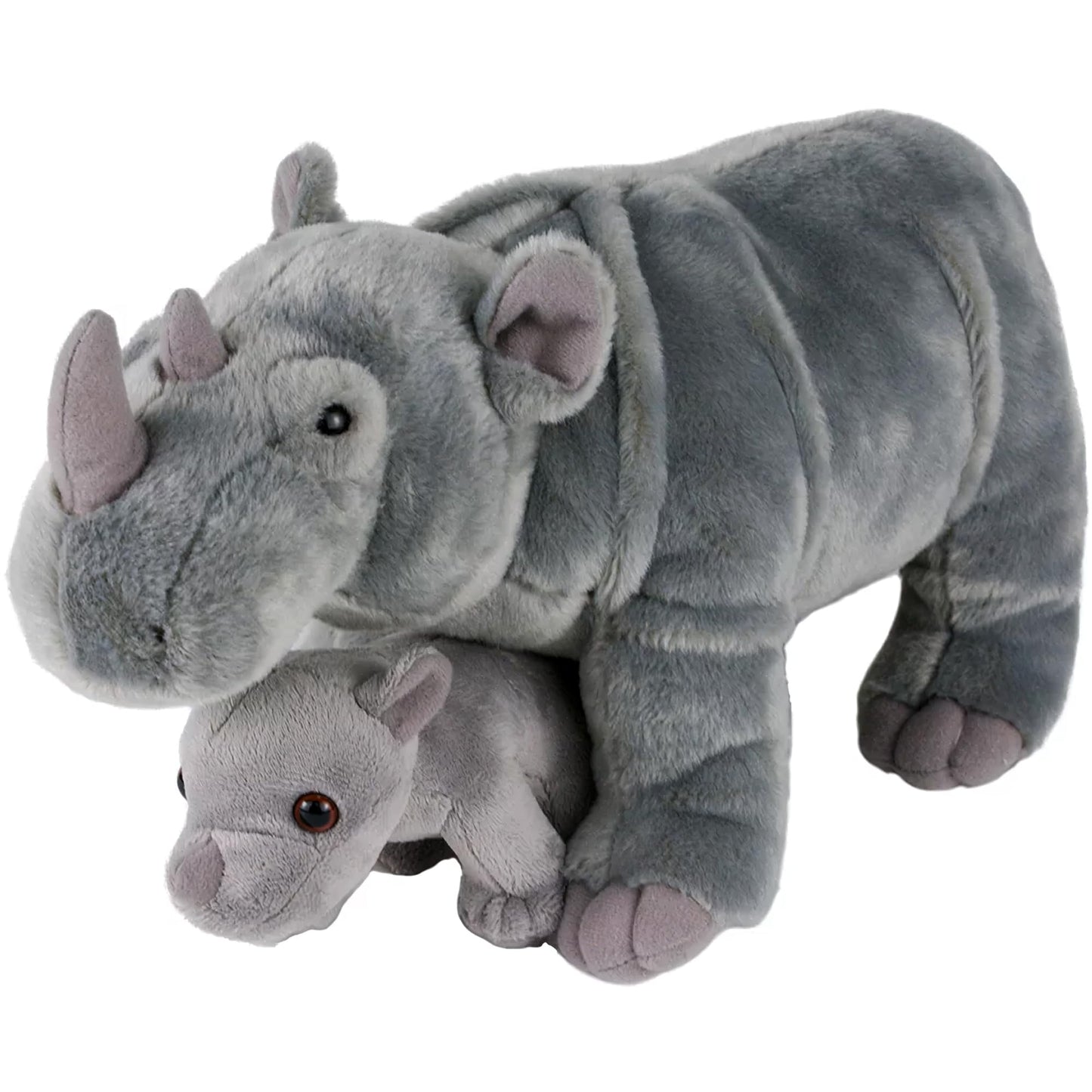 Rhode Island Novelty Charming And Rhino Plush, Soft Stuffed Animal Toy for Kids, 14 Inch