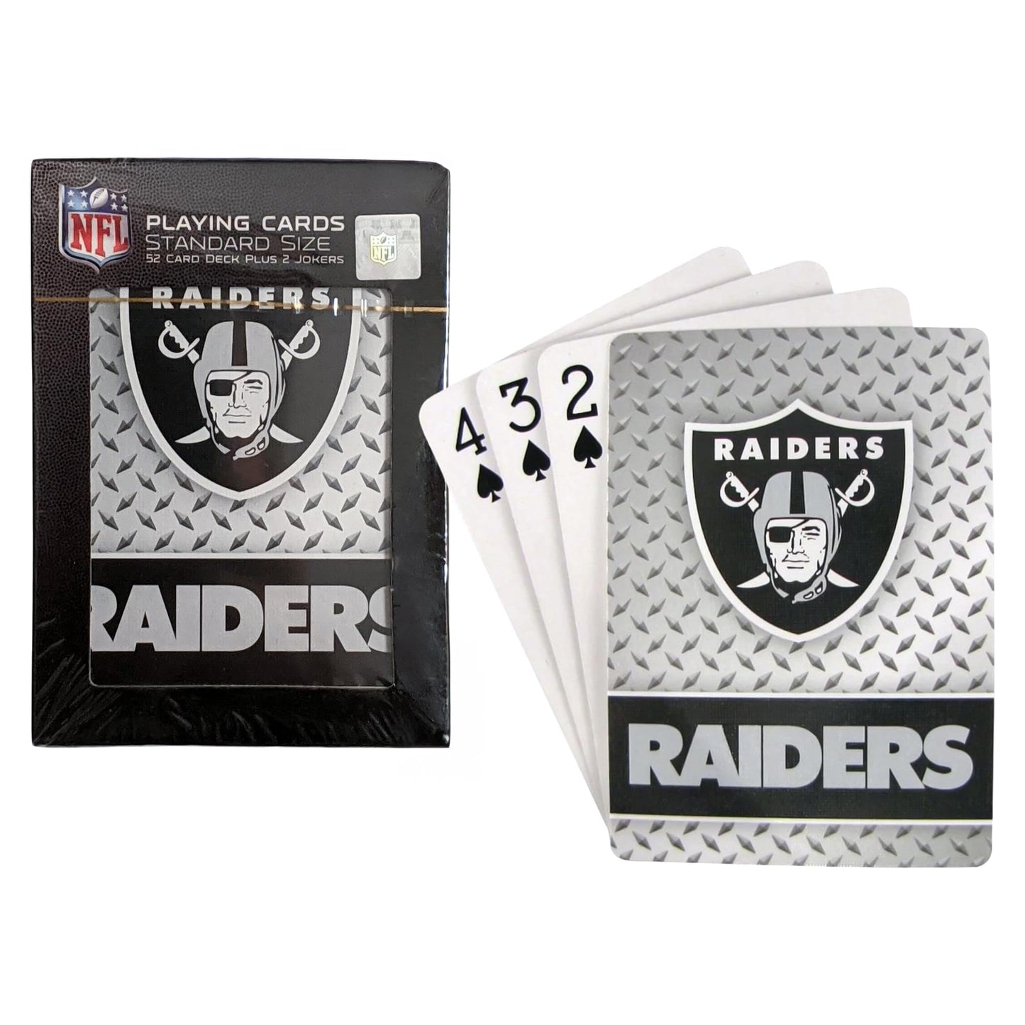 Oakland Raiders Diamond Plate Playing Cards