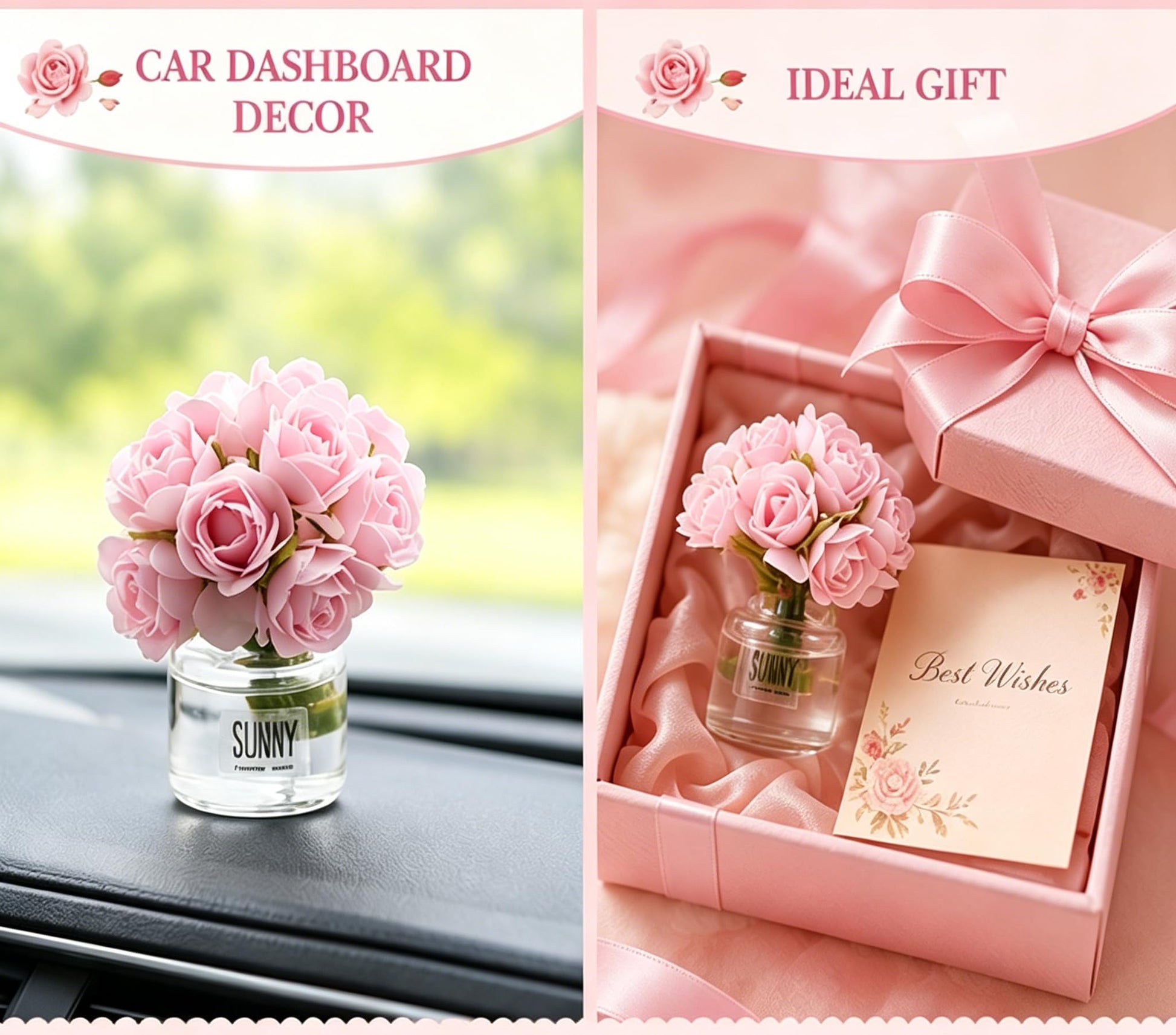 2Pcs Miniature Flowers Vases with Realistic Handmade Rose,1:12 Scale Dollhouse Miniature Flower in Vase Dollhouse Scenes, Micro Landscape Decorations