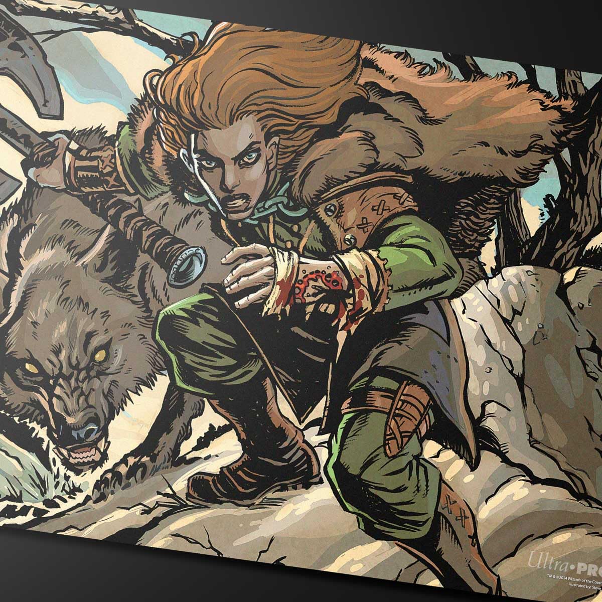 Ultra PRO - Innistrad Remastered Huntmaster of the Fells/Ravager of the Fells Double-Sided Playmat for Magic: The Gathering, Gaming Accessories, MTG