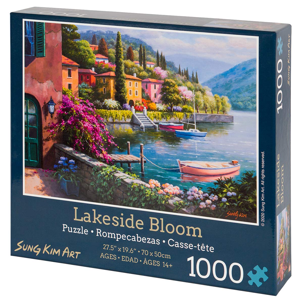 Sung Kim Art - Jigsaw Puzzle 1000 Piece for Adults (Lakeside Bloom)