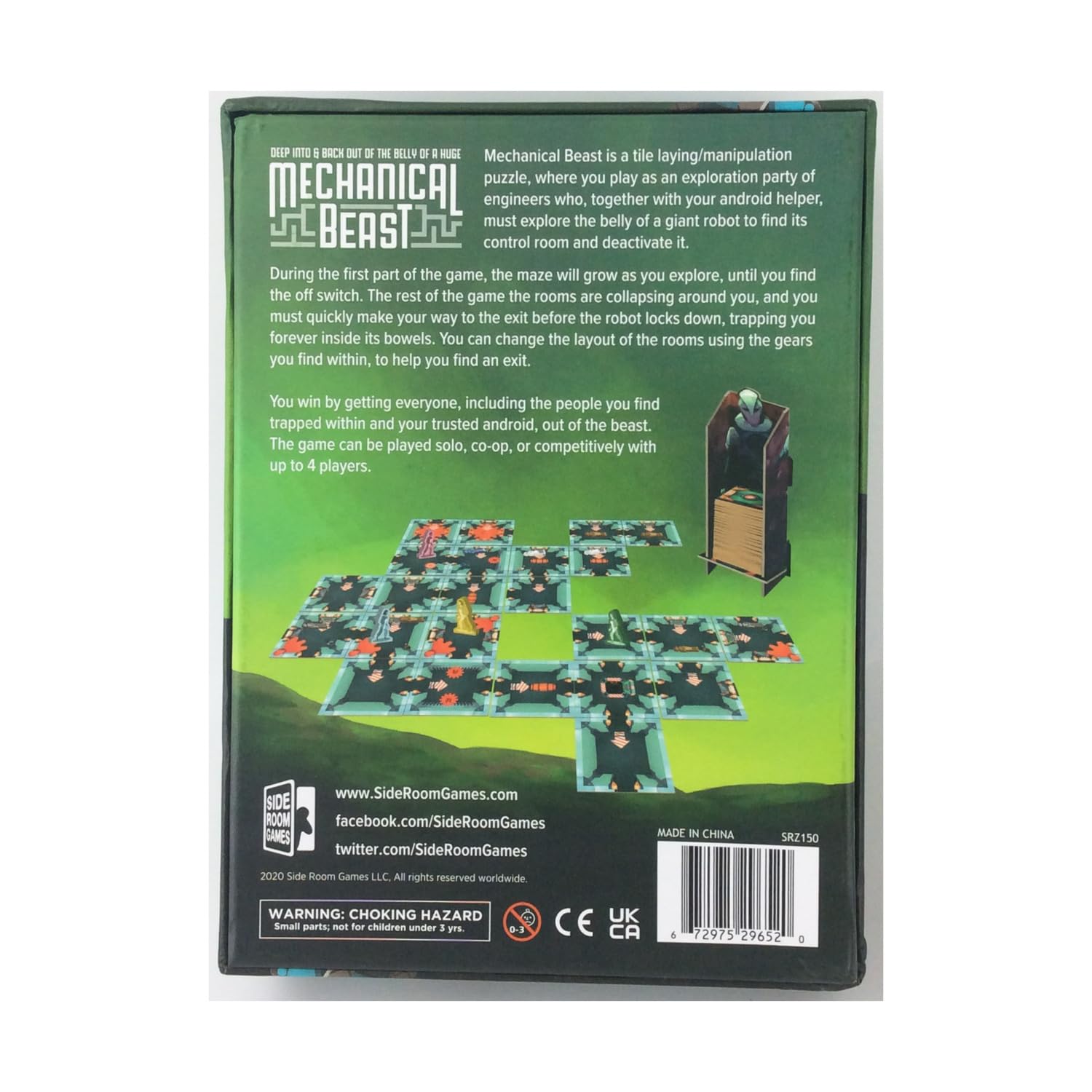Mechanical Beast - A Solo, Coop or Competitive Tile Laying and Manipulation Puzzle for 1-4 Players