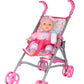 Dream Collection, Baby Doll Care Gift Set with Stroller - Lifelike Baby Doll and Accessories for Realistic Pretend Play, Posable Soft Toy - 12”