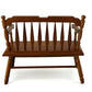 Dollhouse Miniature Deacons Bench in Walnut