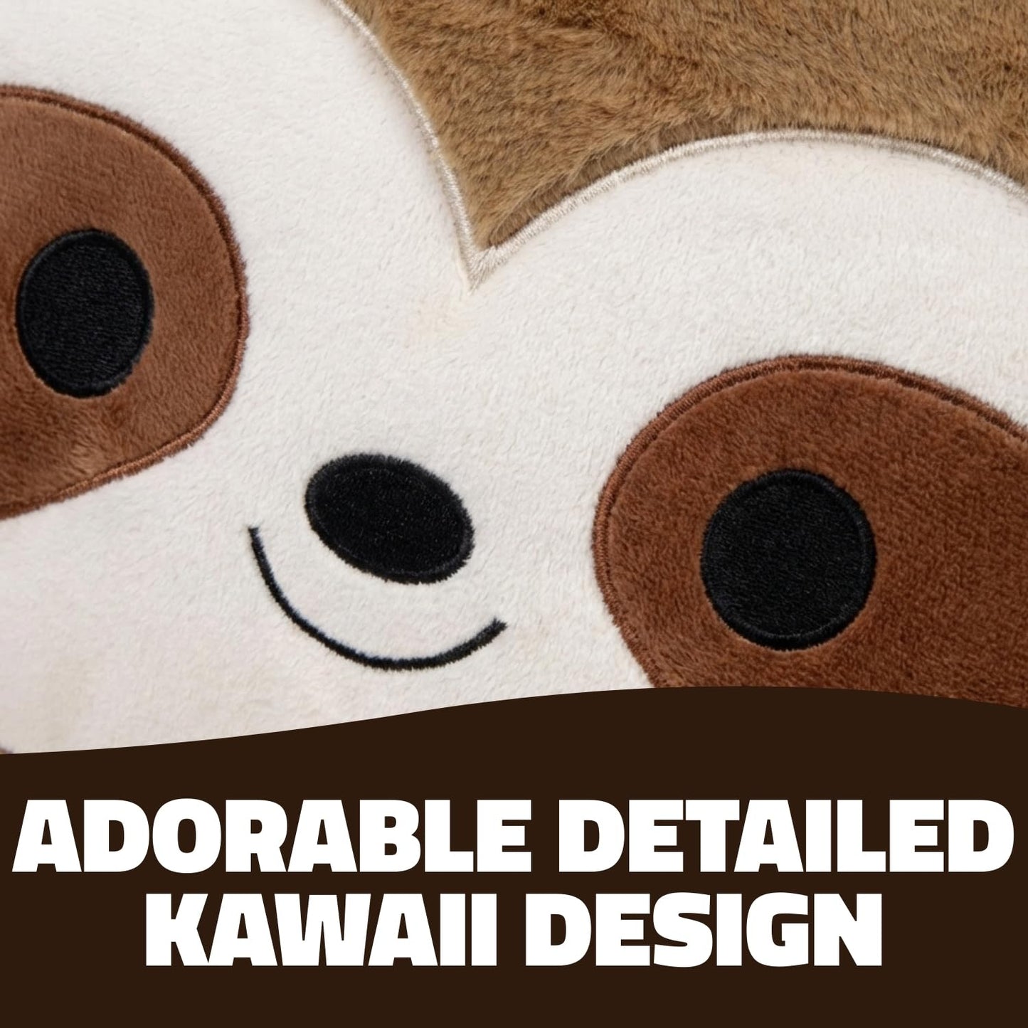 16" Kawaii Sloth Plush Pillow