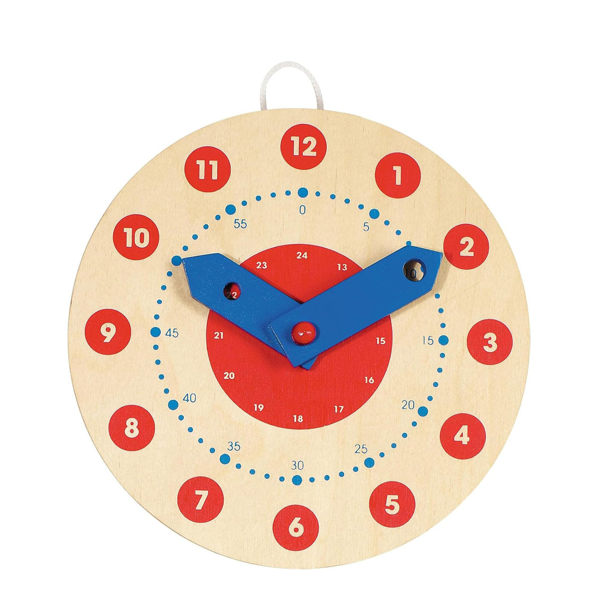 Goki Wooden Learning Clock for Kids - Educational Telling Time Teaching Clock for Toddlers & Kindergarten - Wooden Learning Toys I Toddler Educational