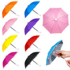 Hiawbon 1:6 Scale 8 Pcs Miniature Umbrellas Adjustable Mini Colorful Sunny Rainy Umbrella for 18 Inch People Decoration