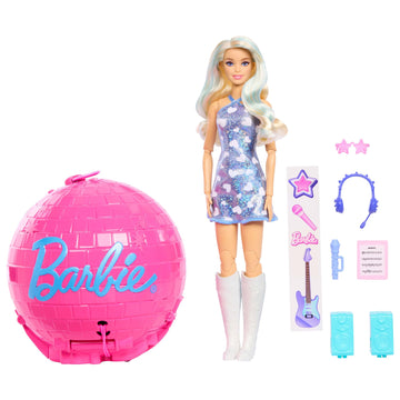Barbie Team Roll and Reveal Pop Star Doll and Accessories