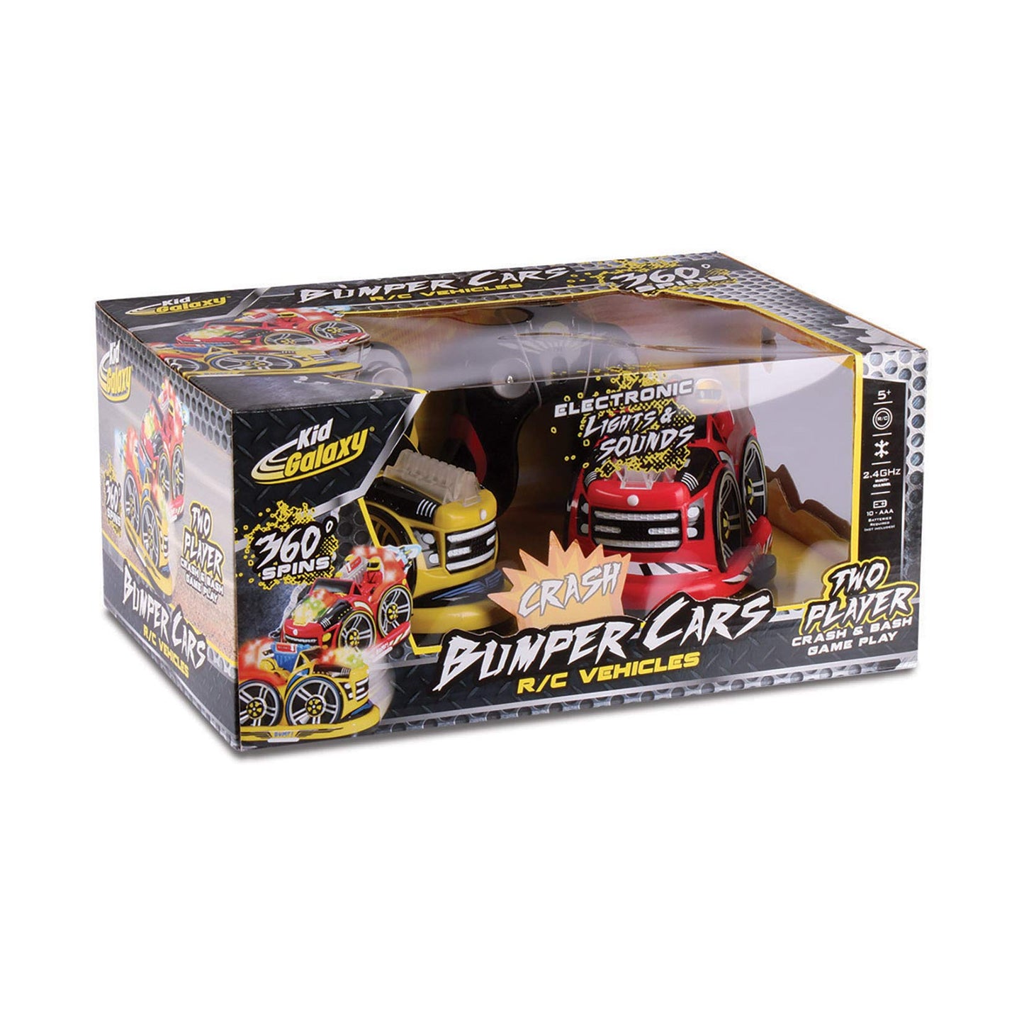 Kid Galaxy Remote Control Bumper Cars. RC 2 Player Game. 2 Cars and 2 Controllers Included