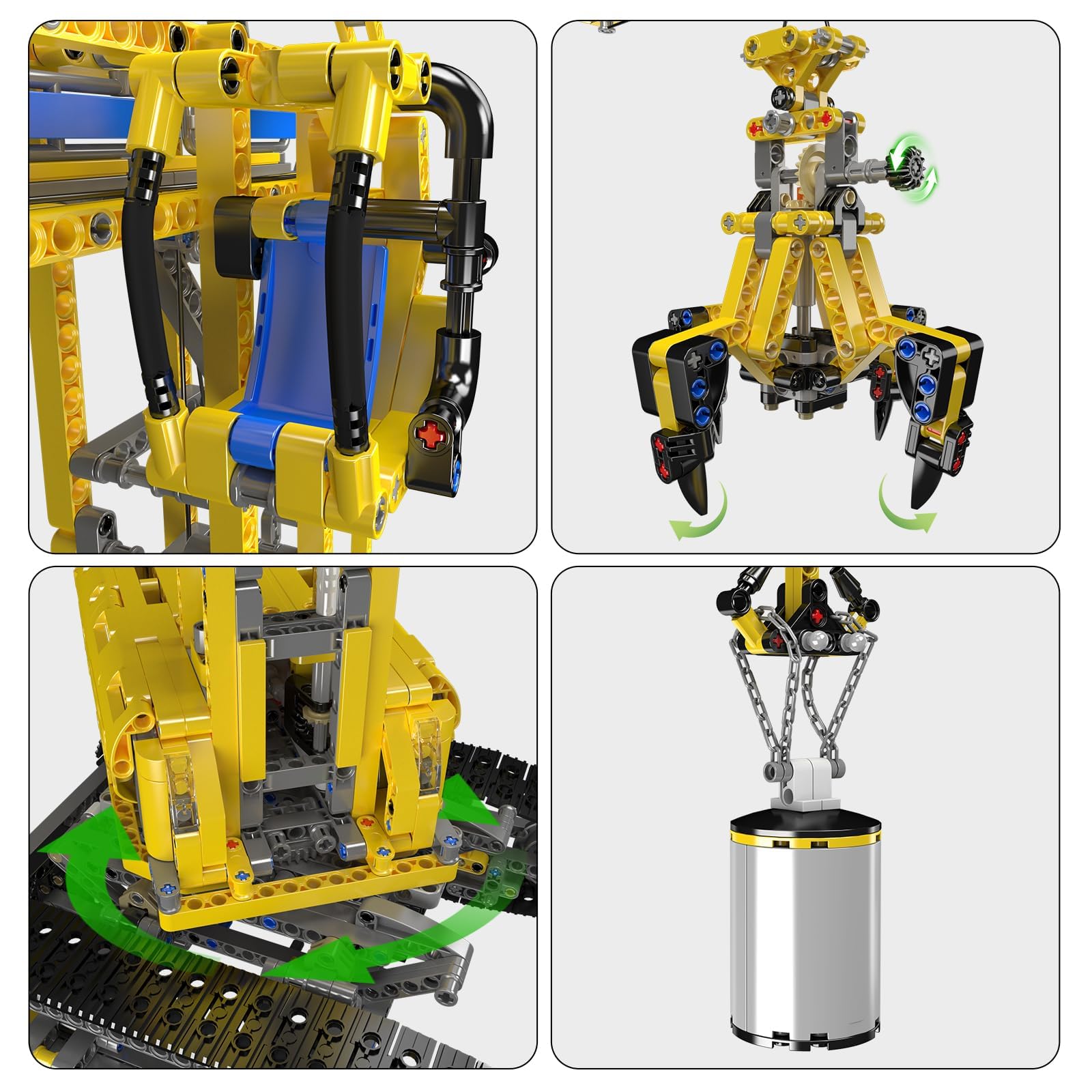 Mould King 17059 Technology Tower Crane Fixture Building Blocks Kit, APP Remote Control Crane Toys, Heavy Crane Model Blocks Set with Motor Toy (1731