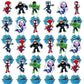 25Pcs Spider Cake Decorations with 24pcs Cupcake Toppers, 1pcs Happy Birthday Cake Topper, Cartoon Themed Party Supplies, Perfect for Birthday Party