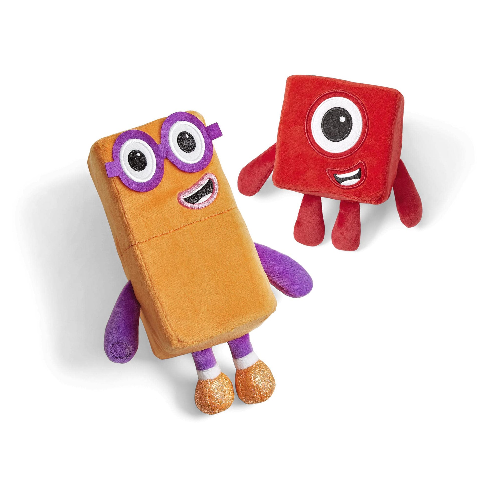 hand2mind Numberblocks One & Two Playful Pals, Plush Figure Toys, Numbers for Toddlers, Preschool Math Learning Toys, Stuffed Animal Plushies