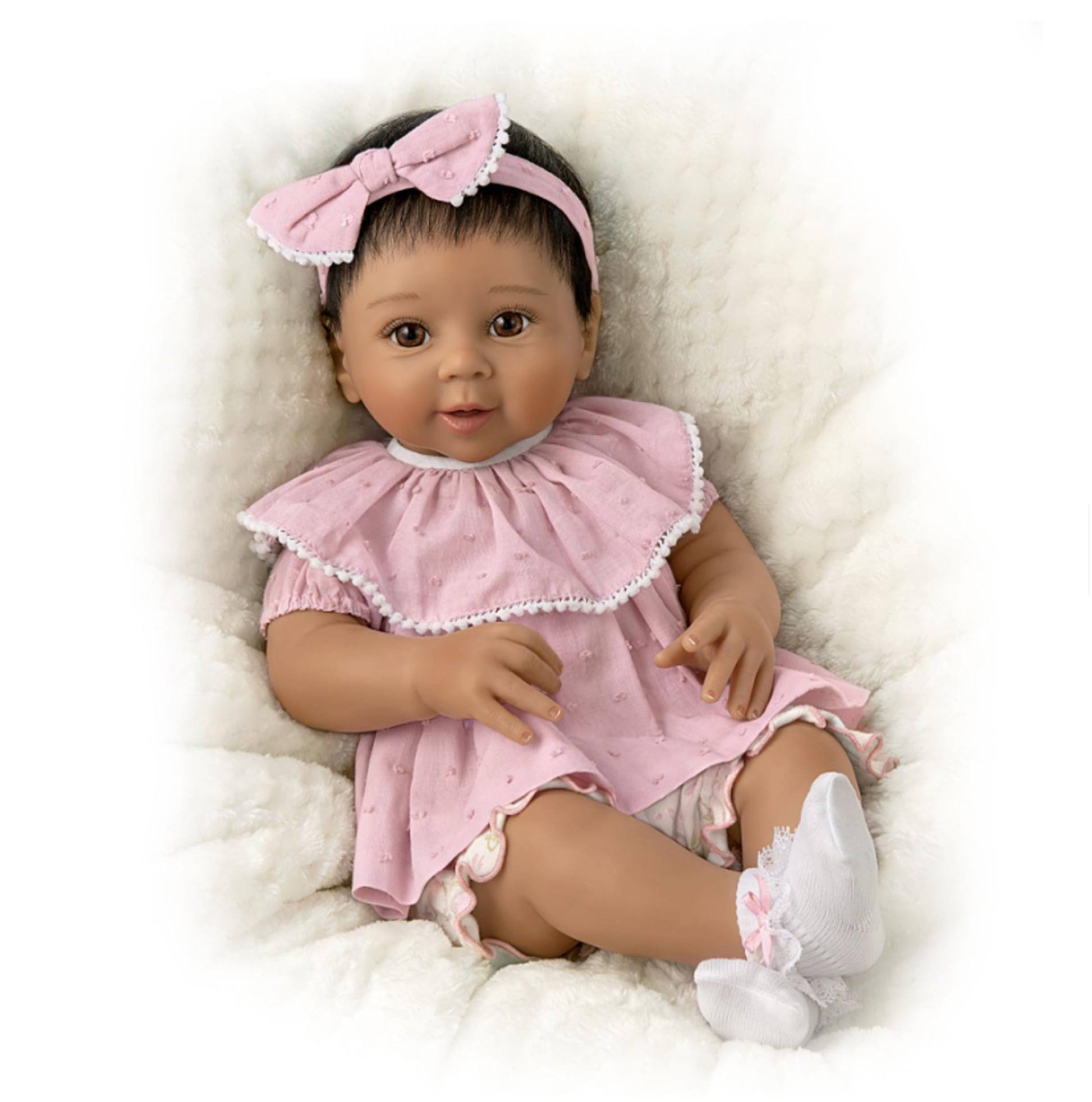 The Ashton-Drake Galleries So Truly Real Reborn Camila Baby Doll by Sherry Rawn, 17 Inch Lifelike Vinyl, Weighted Cloth Body, Hand-Painted Features