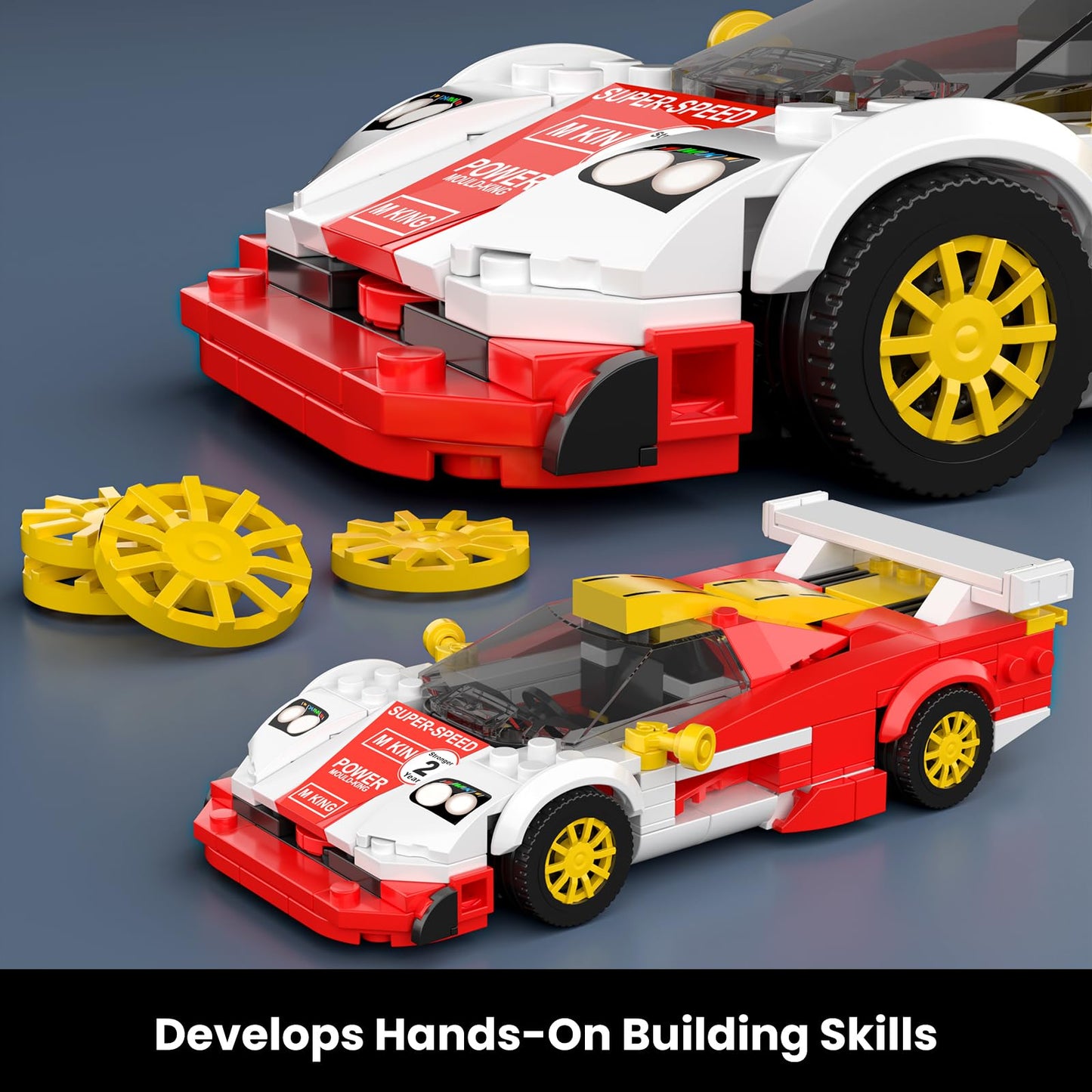 Mould King GTRLongtail Speed Champion Car Building Kits, MOC Racing Car Toys Model, Vehicle Blocks Set Suitable for Boys to Build, House Decoration