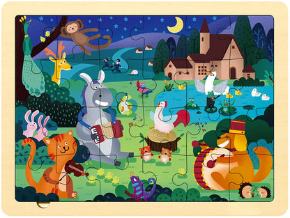 MoinKidz 24 Piece Puzzles for Kids Ages 3-5 Forest Musicians