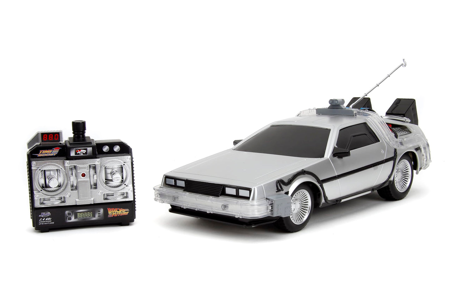 Jada Back to the Future 1:16 Time Machine RC Radio Control Car, Toys for Kids and Adults