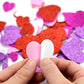 TINYFUTURE 18 Sets DIY Valentine's Day Foam Wreath Crafts Kits Decorations Self Adhesive Heart Sticker Love Heart Letter Shiny Sticker for Kids Party