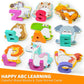 BEESTECH Animal Alphabet Flash Cards, Wooden Letter Puzzle, Educational ABC Learning Toys for 3 4 5 Year Old Boys Girls Toddlers, Preschoolers