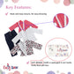 18 Inch Doll Jeans Outfit - Emily Rose 4PC Stretch Skinny Blue Jeans + 3 Long Sleeve Doll T-Shirts (White Pink Cheetah) - Basics Wardrobe Set for 18”