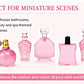 6Pcs Miniature Cosmetic Set - 1:12 Scale Realistic Perfume Bottles for Dollhouse Bathroom, Vanity, Beauty & Spa Theme, DIY Micro Scene, Collector