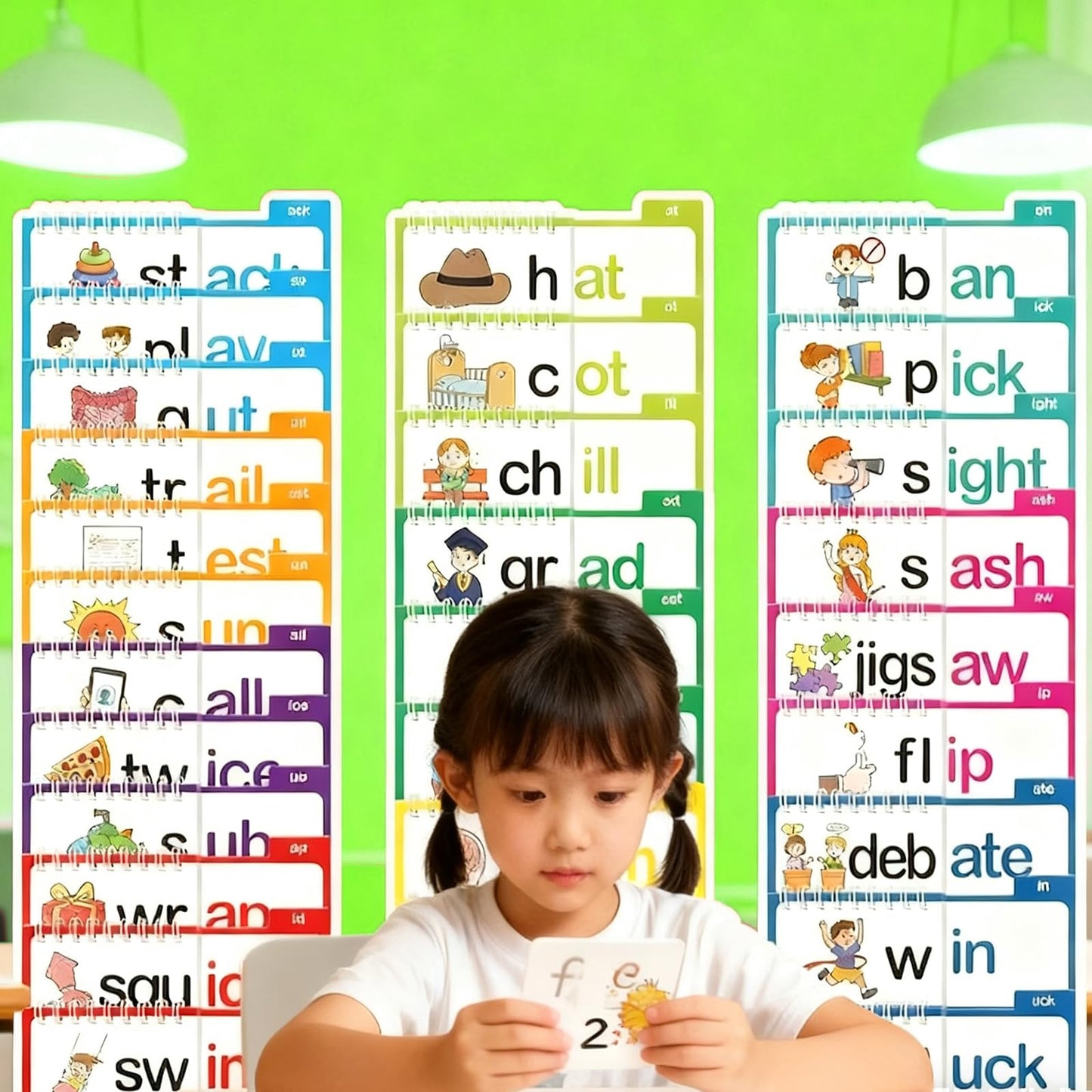 30 Read and Rhyme Flip Books Letter Sounds Flash Cards Flip Books Interactive Reading Flash Cards