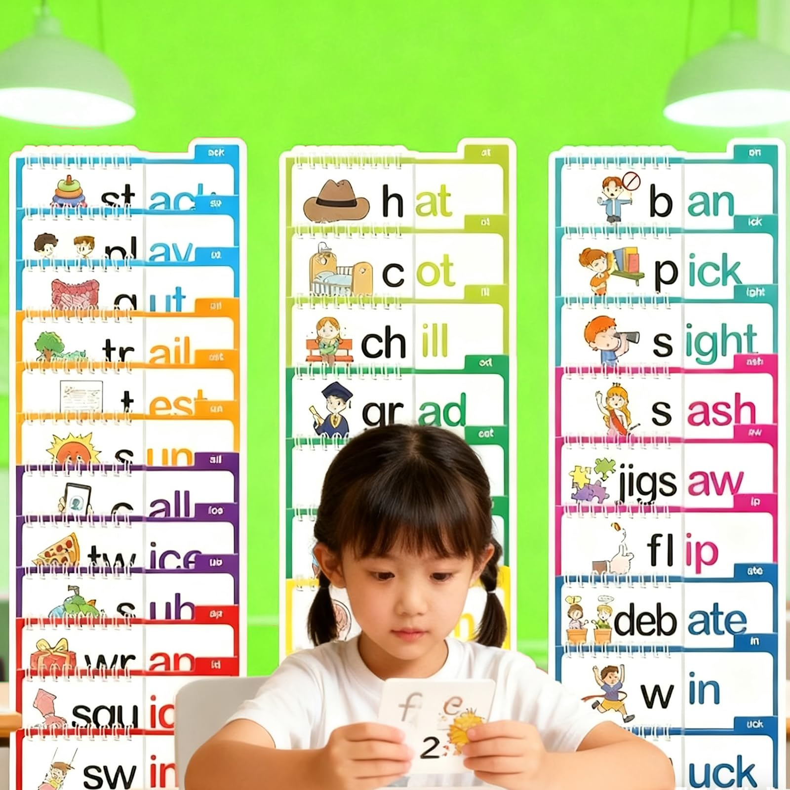 30 Read and Rhyme Flip Books Letter Sounds Flash Cards Flip Books Interactive Reading Flash Cards