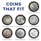 OnFireGuy Red Cap Tube & 20-Pack 38mm Black Ring Coin Holders for Silver Dollars | Protective Coin Cases for 1oz Silver Morgan Peace Eisenhower