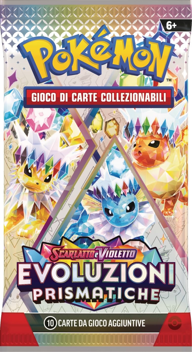 Pokémon TCG: Leafeon Scarlet and Violet Expansion Sticker Collection - Prismatic Evolutions (one Holographic Promo Card and Three Expansion Packs)