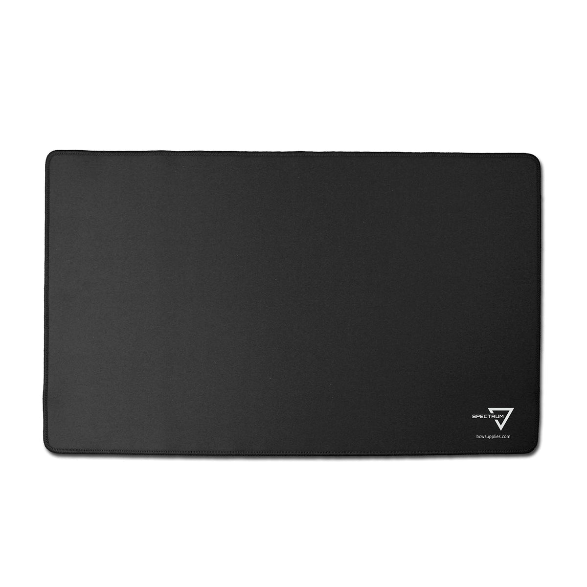 BCW Spectrum TCG Gaming Playmat with Stitched Edges, Black, 24 x 14 Inches