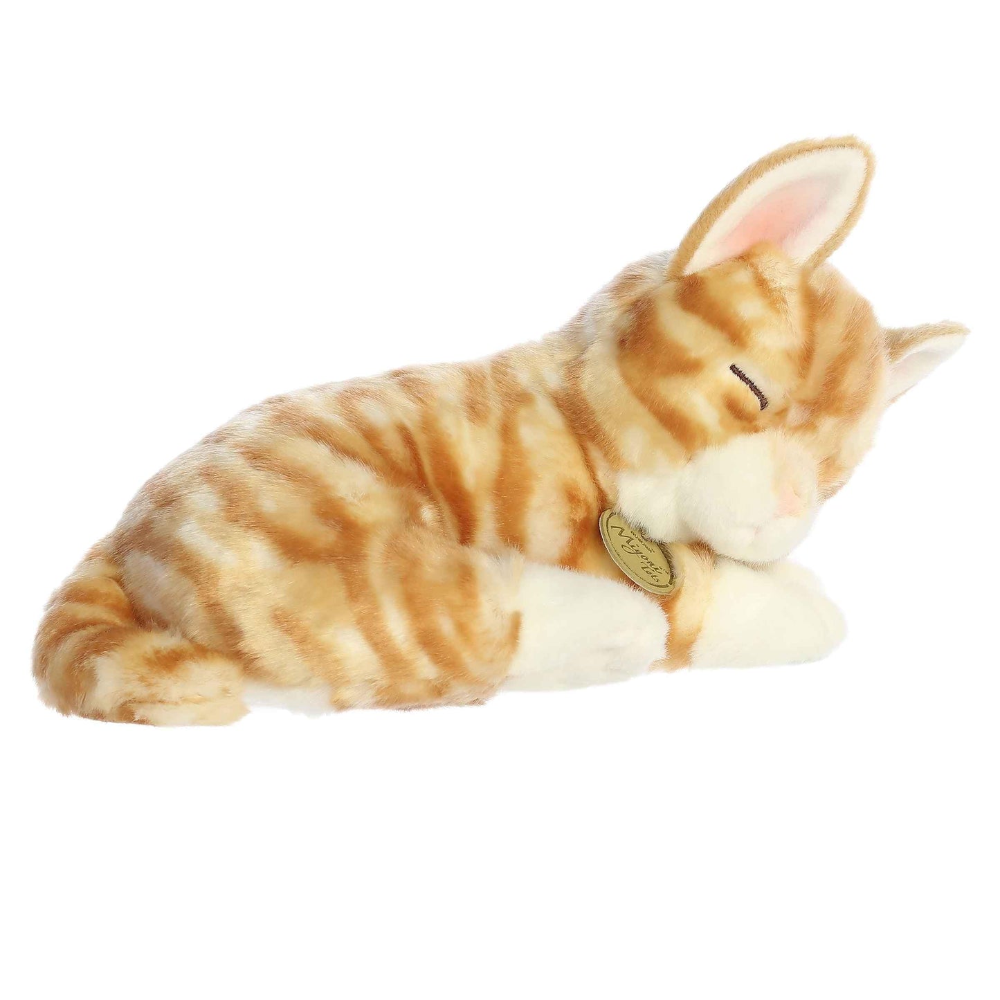 Aurora® Adorable Miyoni® Tots Sleepy Tabby Kitten Stuffed Animal - Lifelike Details Make a Cherished Companion - Perfect for Decorating Bedrooms or