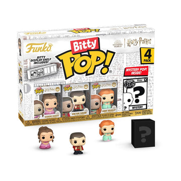 Funko Bitty POP HP GOF - Hermione, 4-Pack and A Surprise Mystery Mini Figure - 0.9 Inch (2.2 Cm) - Harry Potter Collectable - Stackable Display Shelf