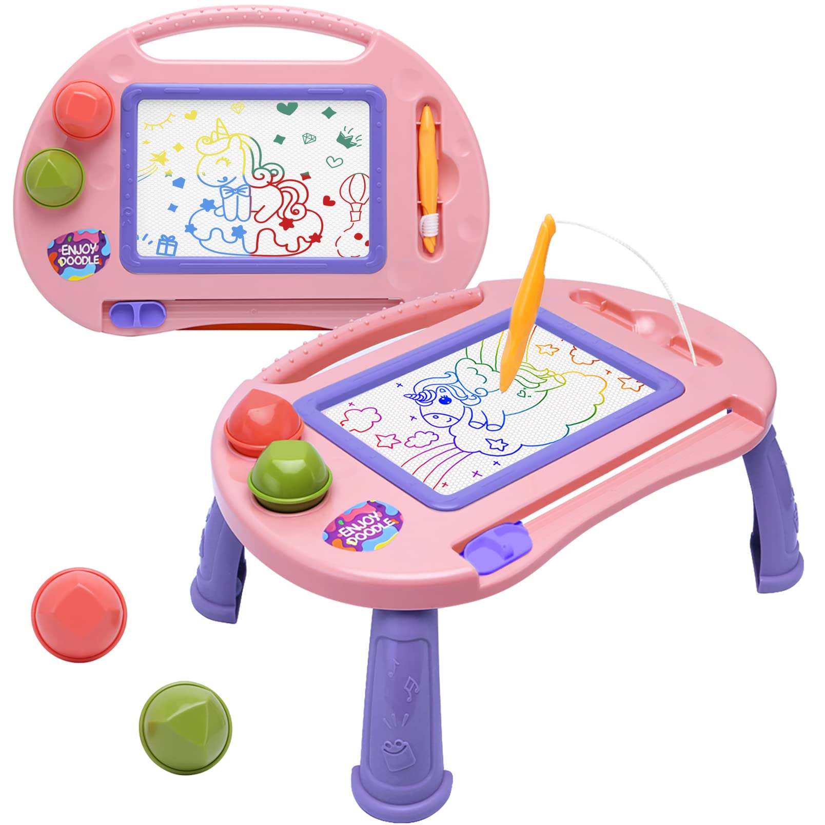 BABLOCVID Magnetic Drawing Board for Toddlers 2-3, Erasable Mess-Free Doodle Toys for 18 Months 2-3 Year Old Girls,Educational Learning Fine Motor