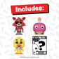 Funko Bitty Pop! Five Nights At Freddy's 4-Pack: Foxy, Cupcake, Chica, and A Surprise Mystery Mini Figure - 0.9 Inch (2.2 Cm) Collectable - Gift Idea