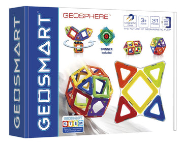 GeoSmart GeoSphere 31-Piece GeoMagnetic STEM Building Set with Spinner