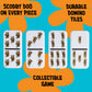 AQUARIUS Scooby-Doo Family Double 6 Dominoes Game - 28 Cartoon Tiles Featuring Scooby Doo - Easy Matching Game for Kids & Adults - Official Scooby-Doo