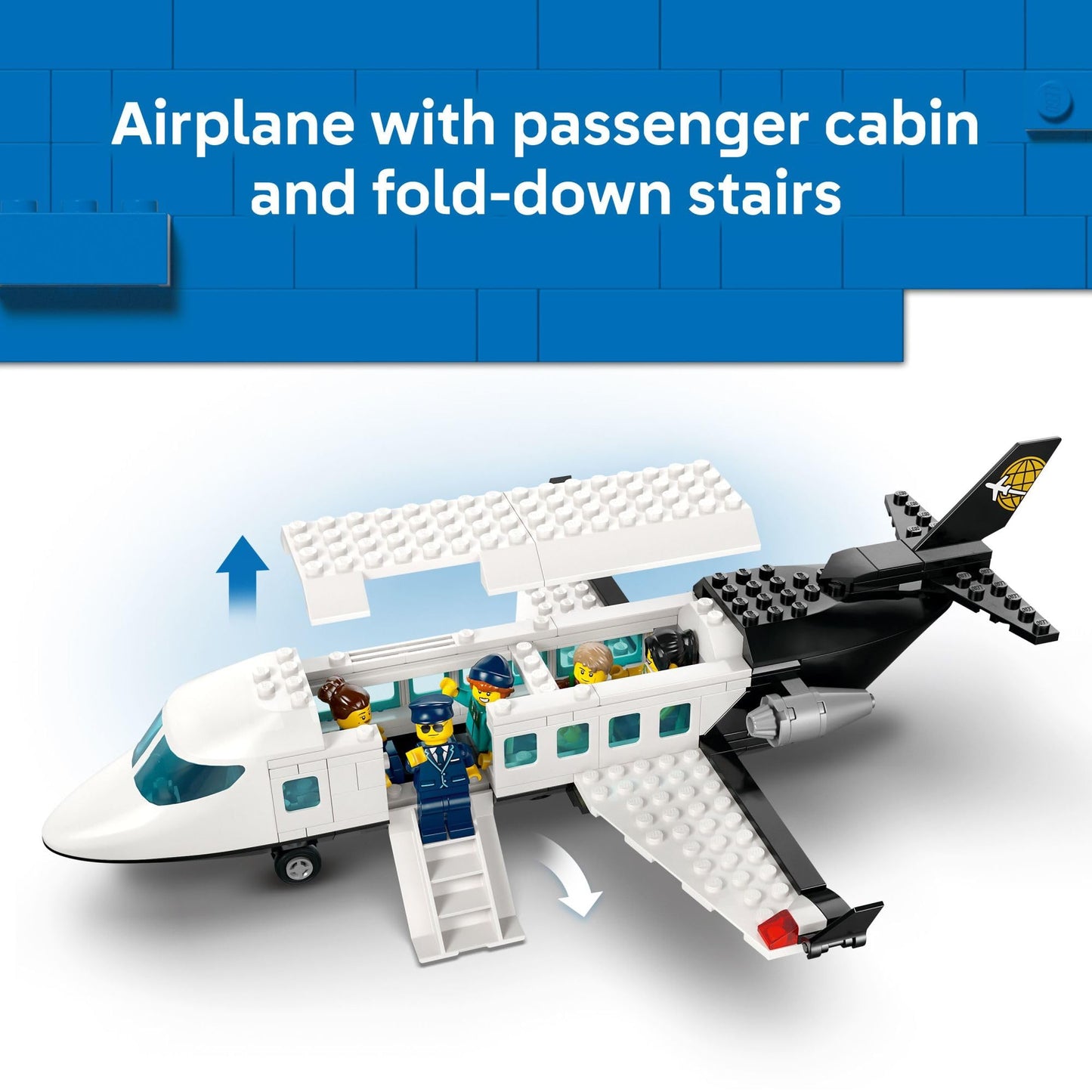LEGO City Airport with Airplane Building Toy - Building Toy for Kids - Pretend Play Travel Set for Boys & Girls, Ages 8+ - Includes 9 Minifigures