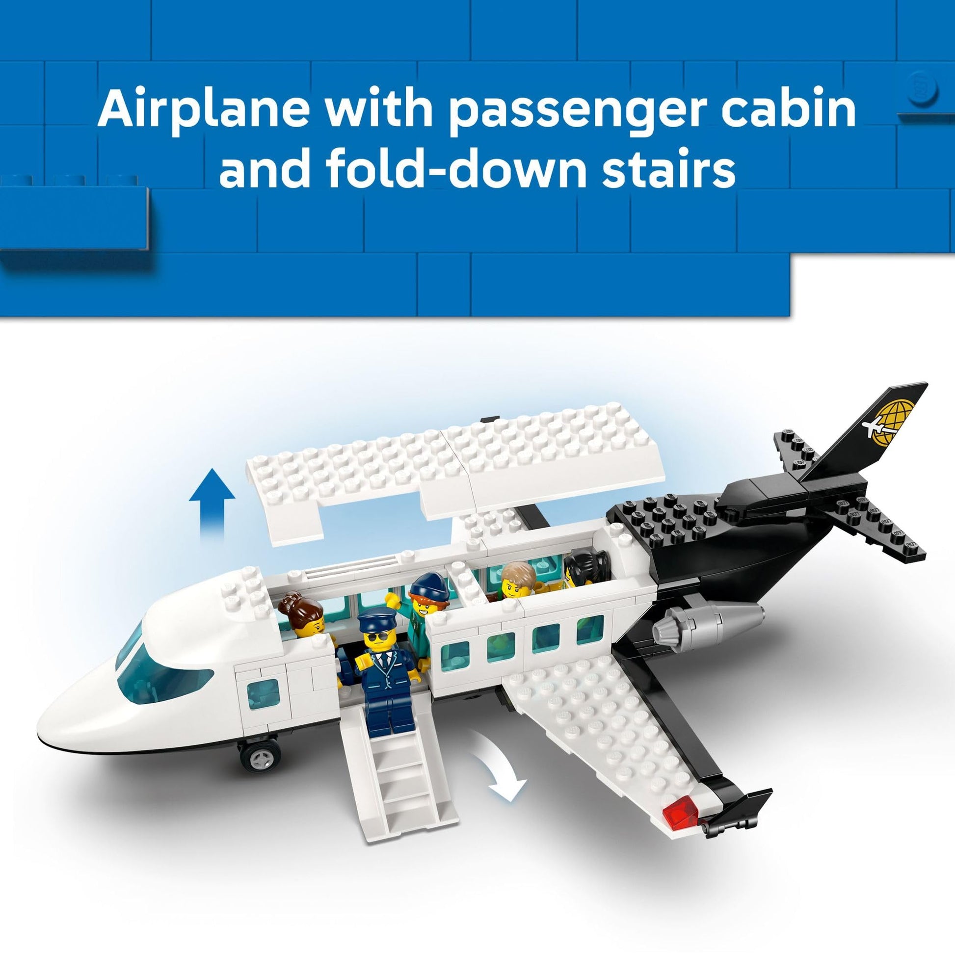 LEGO City Airport with Airplane Building Toy - Building Toy for Kids - Pretend Play Travel Set for Boys & Girls, Ages 8+ - Includes 9 Minifigures