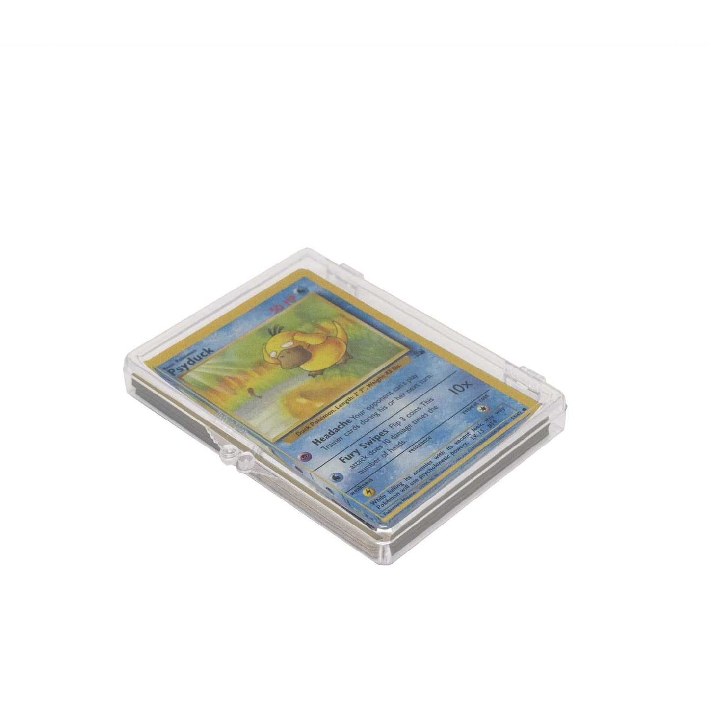 BCW Hinged Trading Card Box - 25 Count | Plastic Trading Card Storage Box with Snap Lock | TCG Card Case for Pokémon, MTG, Yugioh | Clear Plastic Card