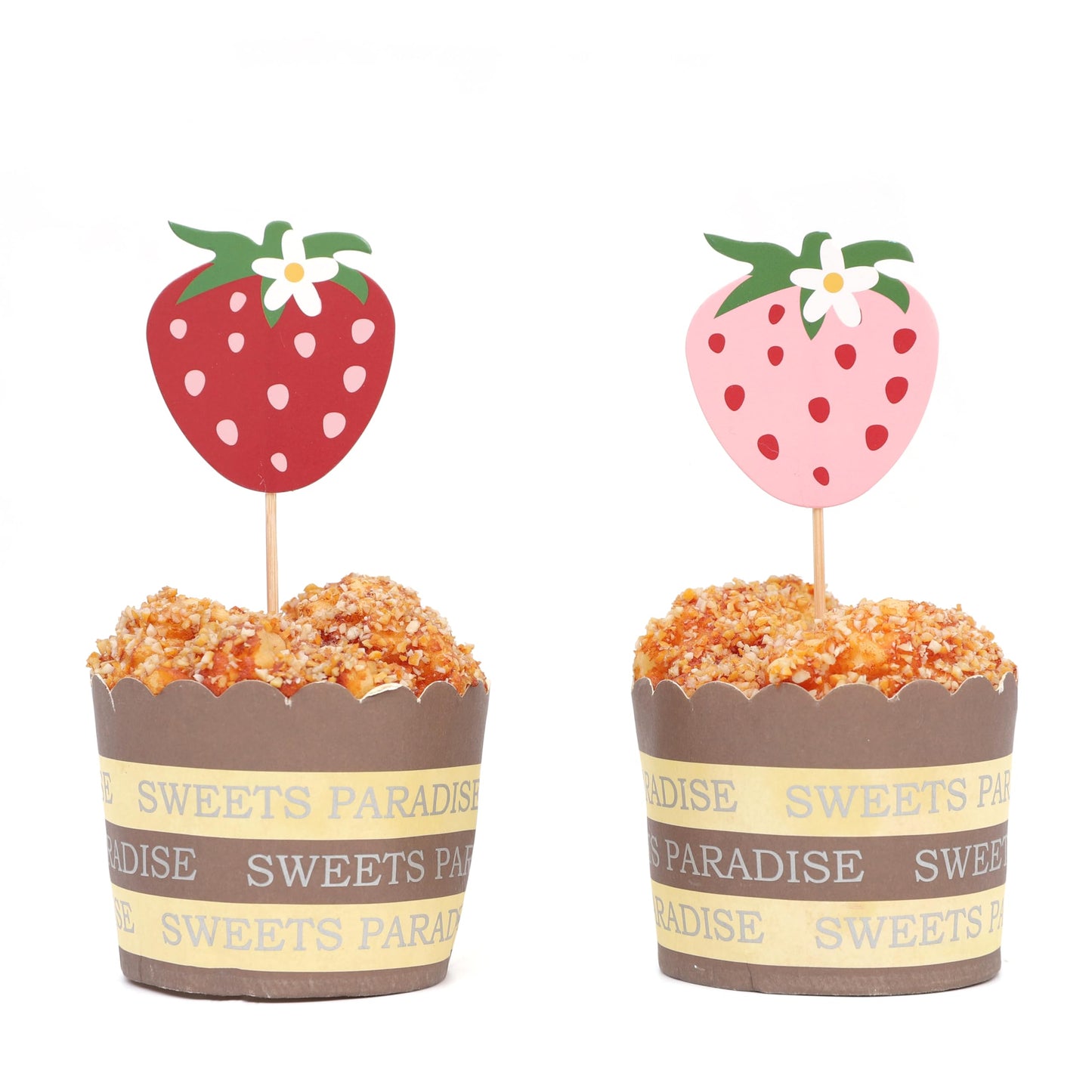 Strawberry Birthday Cupcake Toppers,Strawberry One 1st Birthday Cake Topper