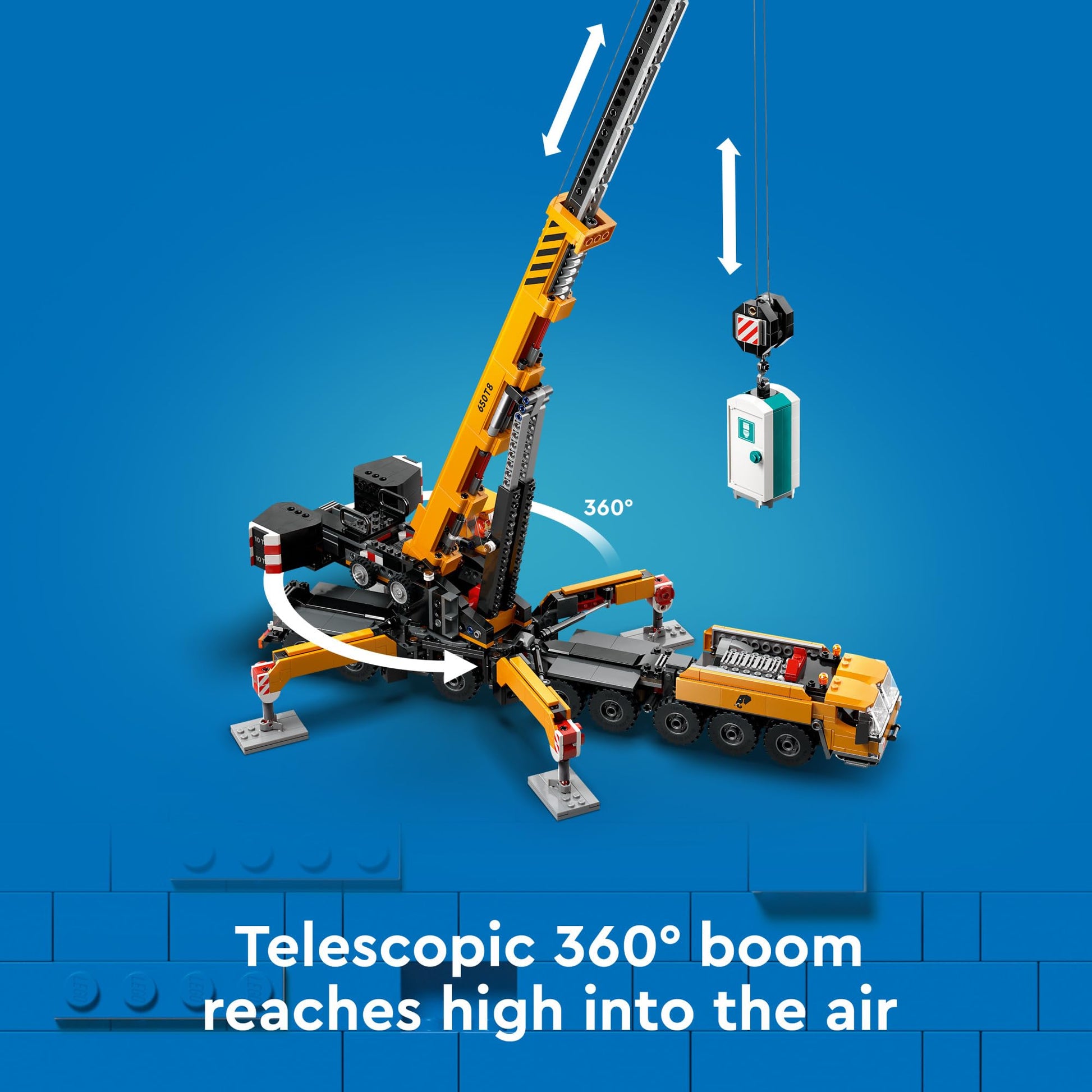 LEGO City Yellow Mobile Construction Crane Building Toy - Construction Toys for Boys & Girls, Ages 9+ Years - Gifts for Christmas - Pretend Play Set
