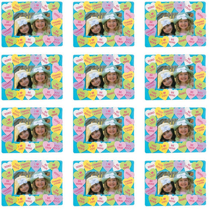 Conversation Heart Picture Frame Craft Kit - Makes 12 - Crafts for Kids and Fun Home Activities