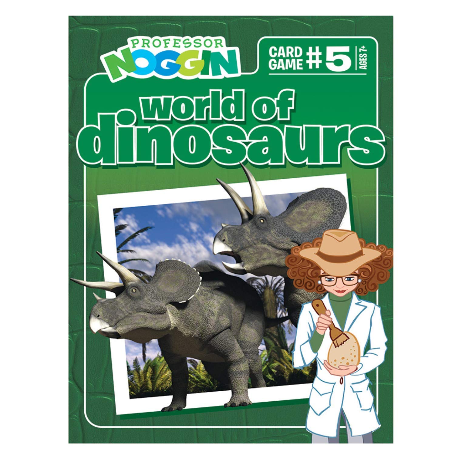 Outset Media Professor Noggin's World of Dinosaurs Trivia Card Game - an Educational Trivia Based Card Game for Kids - Trivia, True or False,
