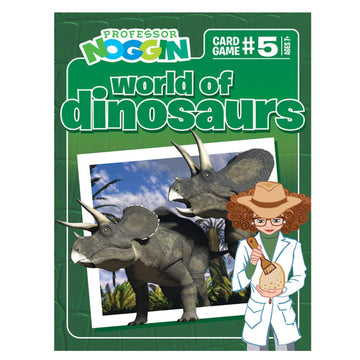 Outset Media Professor Noggin's World of Dinosaurs Trivia Card Game - an Educational Trivia Based Card Game for Kids - Trivia, True or False,