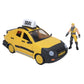 FORTNITE Joy Ride Taxi Vehicle, Vehicle with 4-inch Articulated Cabbie Figure