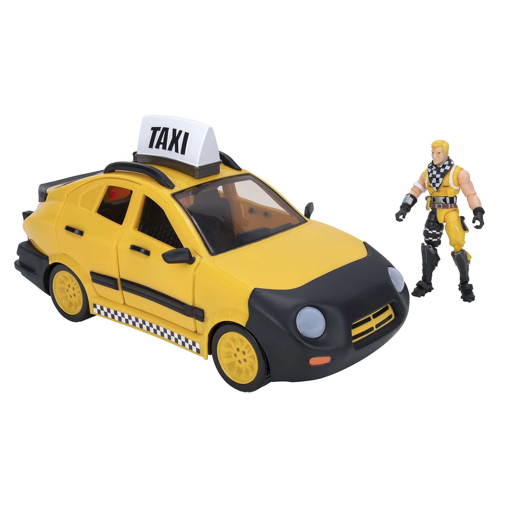 FORTNITE Joy Ride Taxi Vehicle, Vehicle with 4-inch Articulated Cabbie Figure