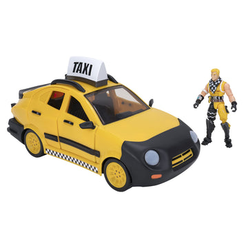 FORTNITE Joy Ride Taxi Vehicle, Vehicle with 4-inch Articulated Cabbie Figure