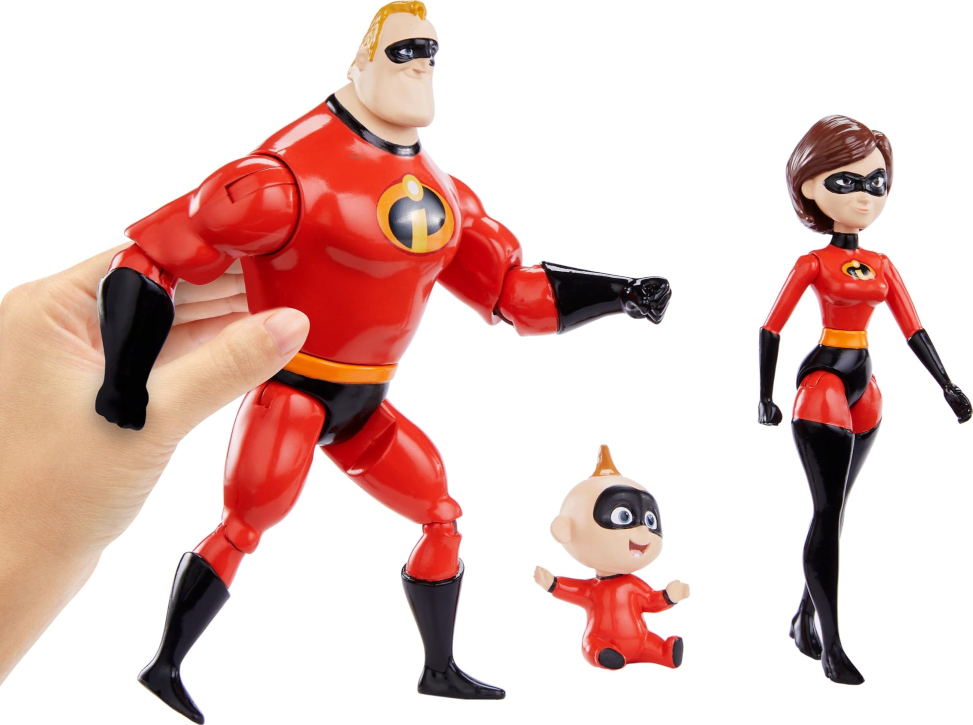 Mattel Disney and Pixar The Incredibles Storyteller Set with 3 Action Figures, Super Family Collectible Toy Pack with Mr Incredible, Elastigirl