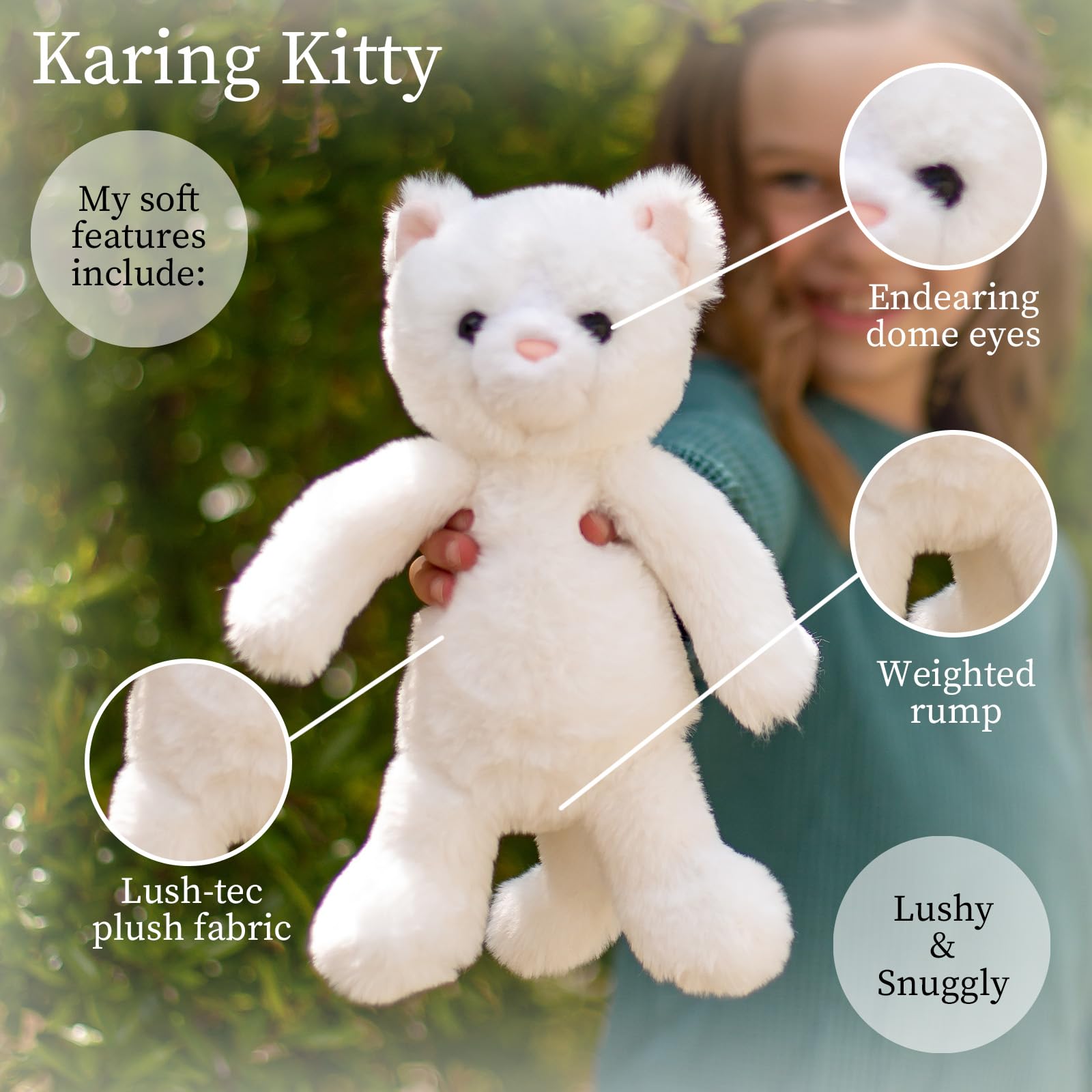 World's Softest Plush Stuffed Animal for Baby, Toddler, Kids, Adults - Adorable Toy Made from Kid-Friendly, Quality Materials - Lushee Karing Kitten